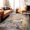 World Rug Gallery Contemporary Distressed Abstract Watercolor Non Shedding Soft Area Rug 5' x 7' Yellow 395YELLOW5x7 - alternate 2